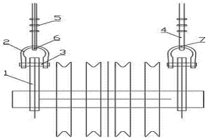 抓斗式起重机抓斗与钢丝绳连接的过渡装置