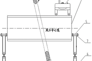 高炉风口带壳板风口开孔坡口切割辅助装置及方法