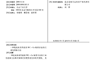 低成本高性能的WC-CO硬质合金的工业化制备方法