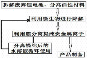 利用微生物从废弃锂电池中回收贵金属的方法