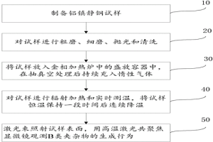 铝镇静钢中B类夹杂物行为的观测方法