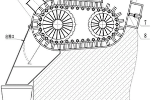 齿链式自动补偿液固两用钢渣破碎处理装置