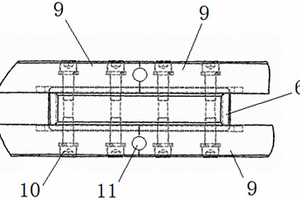 刚性引锭杆过渡段、中间段的连接结构