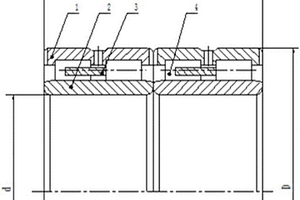 外圈自带挡边新型四列圆柱滚子轴承