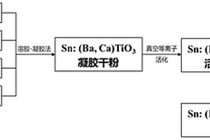 利用真空等离子场辅助溶胶-凝胶技术制备Sn:(Ba,Ca)TiO3粉体的方法