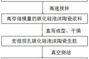 宏微观孔碳化硅吸波泡沫的直写成型制备方法