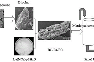 二次碳化镧改性污泥生物炭的制备方法及其应用