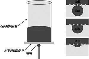 自发反重力输运微小油滴的水下油泵及其制备方法和应用