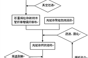 石墨烯柱和碳纳米管纤维增强SiCN复合材料的制备方法