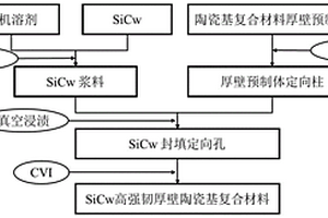 SiCw定向高强韧化厚壁陶瓷基复合材料的制备方法