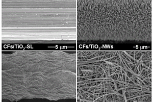 碳纤维负载二氧化钛纳米管复合材料的制备方法