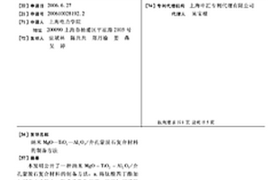 纳米MgO-TiO2-Al2O3/介孔蒙脱石复合材料的制备方法