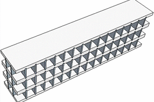黄麻纤维复合材料制备十字交叉型点阵夹芯结构