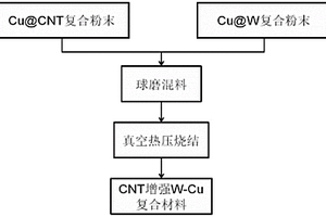 CNT增强W-Cu热用复合材料的制备方法