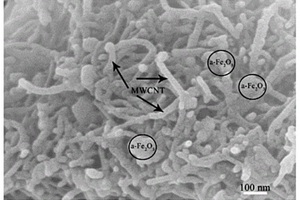 用于锂离子电池负极的碳/三氧化二铁/多壁碳纳米管复合材料及制备方法