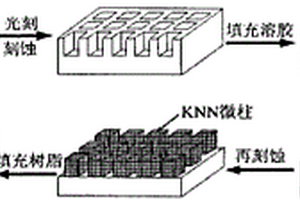 超微细压电陶瓷阵列结构复合材料及其制备方法