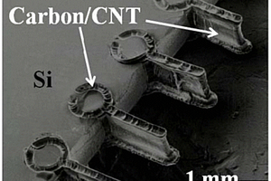 新型碳-碳纳米管复合材料高深宽比微结构的制作方法