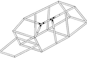 碳纤维织物复合材料整车骨架及其制备方法