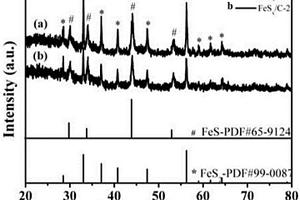 花状FeS<sub>x</sub>/C纳米复合材料的制备方法和用途