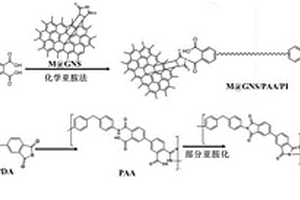 聚酰亚胺基改性石墨烯导热复合材料的制备方法