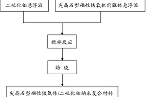 尖晶石型磁性铁氧体/二硫化钼纳米复合材料及其制备方法和应用