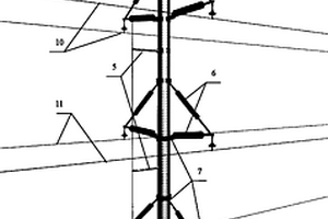 复合材料杆塔内侧竖直接地引下方法及其杆塔