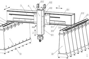 龙门式多轴加工中心的复合材料框架结构及加工中心