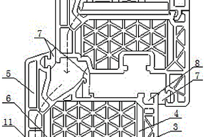 具有三角形腔室的塑料门窗边框型材及所用复合材料