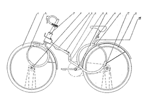 高强复合材料折叠式自行车