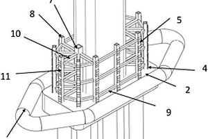 桥墩用钢桁架-复合材料混合防撞保护系统