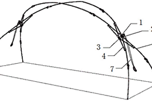 复合材料帐篷支撑开合用中枢结构