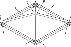 四棱锥型复合材料框架结构