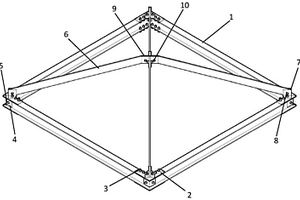 四棱锥型复合材料框架结构及其连接方法和应用