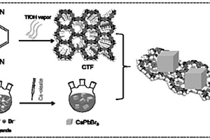 钙钛矿敏化共价三嗪有机框架复合材料的制备方法