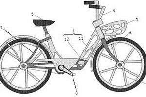 采用复合材料和金属拼接的共享单车