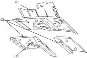 航空发动机陶瓷基复合材料固定导向器叶片结构及其成型