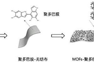 双金属型MOFs-聚多巴胺-无纺布在重金属离子吸附上的应用