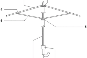 防脱伞柄结构的复合材料伞骨架