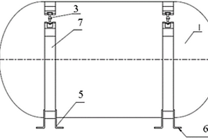 航天柱形复合材料气瓶安装结构