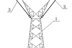 基于柔性复合材料的输电线路防风偏杆塔及其施工方法
