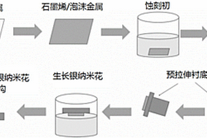 三维石墨烯/银纳米花可拉伸生物传感器材料的制备方法