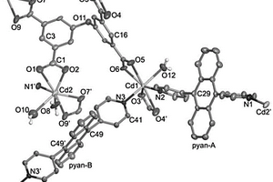 二维互穿形成的三维镉配位聚合物及其制法与应用