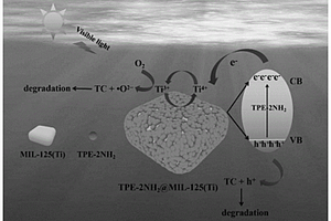 多氮共轭有机分子修饰MIL-125(Ti)制备核壳光催化剂的方法