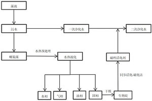 基于微藻及其水热液化生物炭的污水强化处理方法