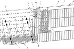 装配式变形自适应挡浪墙组合结构及其施工方法