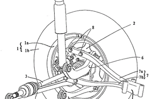 刀锋导杆结构形式的车轮悬挂装置