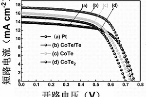 染料敏化太阳能电池非铂对电极CoTe/Te纳米线及其制备方法