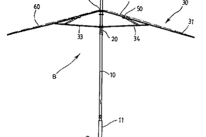 可伸缩伞面的强化伞骨伞具改良装置