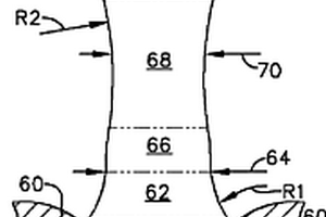 用于复合涡轮构件的层间应力降低构造