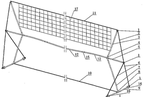 超轻便携式羽毛球网柱